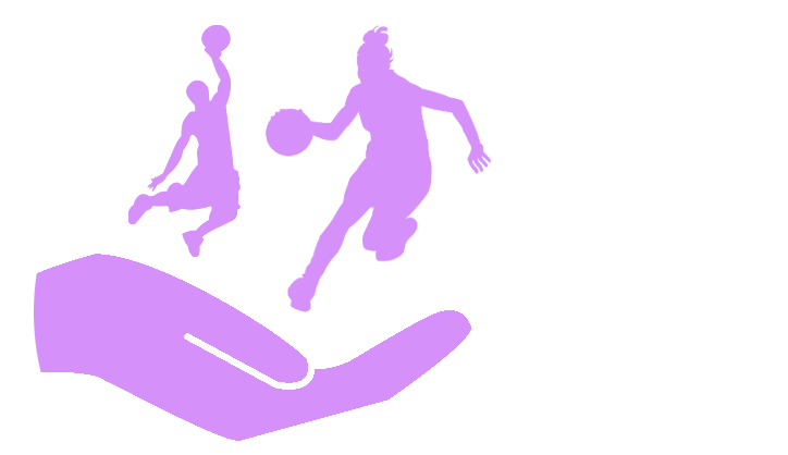 Values image - silhouette of basketball players in palm of hand