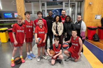 Our U14.3 Venom Boys alongside our Senior Mens