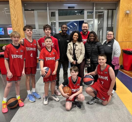 Our U14.3 Venom Boys alongside our Senior Mens